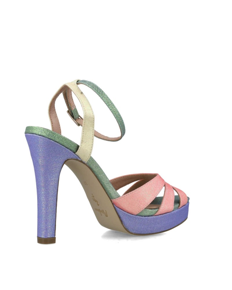 MENBUR 23707 Sandalias Fiesta Mujer Multicolor