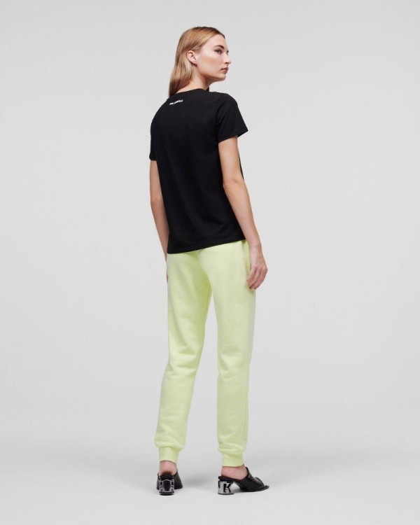 Karl Lagerfeld 230W1703 T-shirts Manga curta Mulher Preto