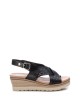 Sandalias con cuña Xti negras mujer