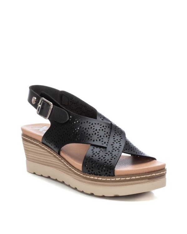 Sandalias con cuña Xti negras mujer