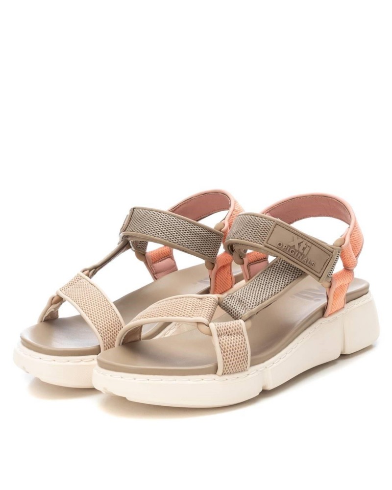 Sandalia Xti plataforma taupe mujer