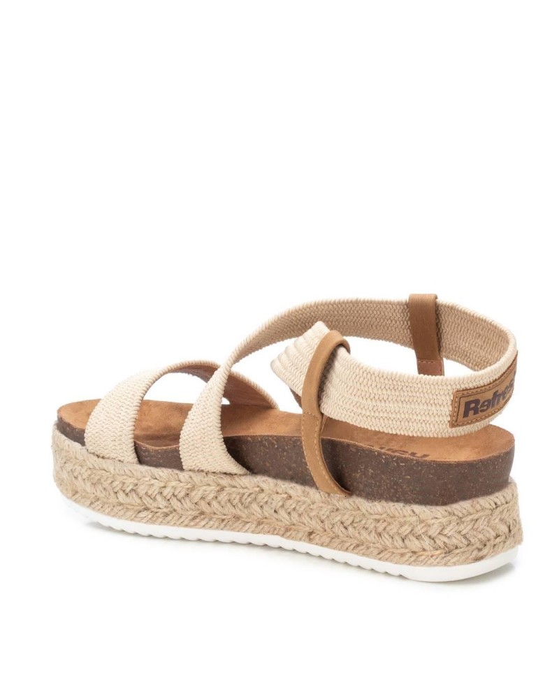 REFRESH 170707 Sandalias Abiertas Mujer Beige