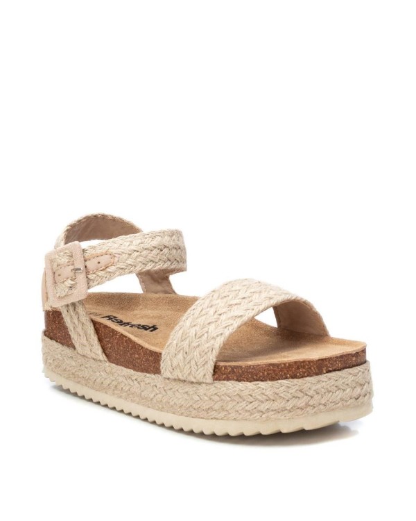 REFRESH 170855 Sandalias Abiertas Mujer Beige