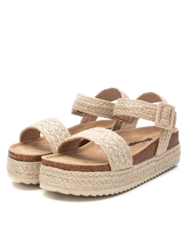 REFRESH 170855 Sandalias Abiertas Mujer Beige