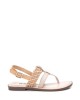 Sandalias planas beige Refresh mujer