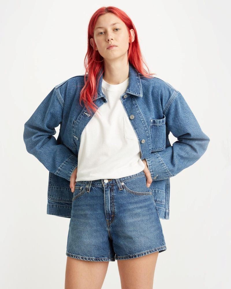 LEVIS A4695 0003 80S MOM SHORT Calças de Gangas Curtas Mulher Azul
