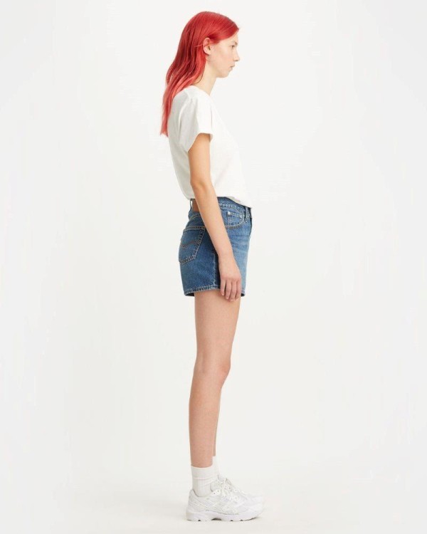 LEVIS A4695 0003 80S MOM SHORT Calças de Gangas Curtas Mulher Azul