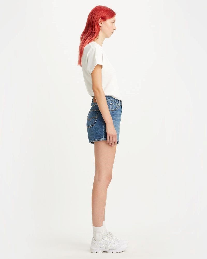LEVIS A4695 0003 80S MOM SHORT Calças de Gangas Curtas Mulher Azul