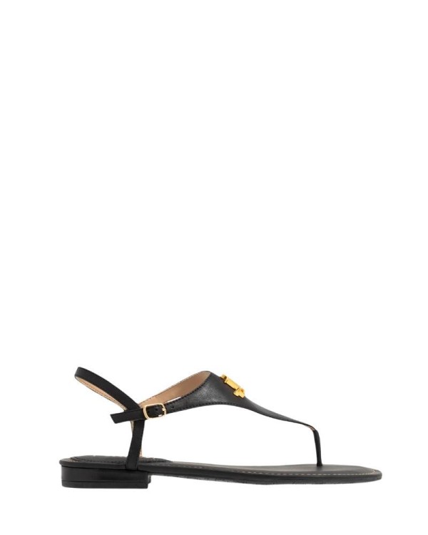 POLO RALPH LAUREN 802774600 ELLINGTON SANDALS CASUAL Sandalias Abiertas Mujer Negro