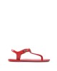 Sandalias Love Moschino planas de mujer rojas
