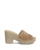 RKS sandalias tacón mujer beige