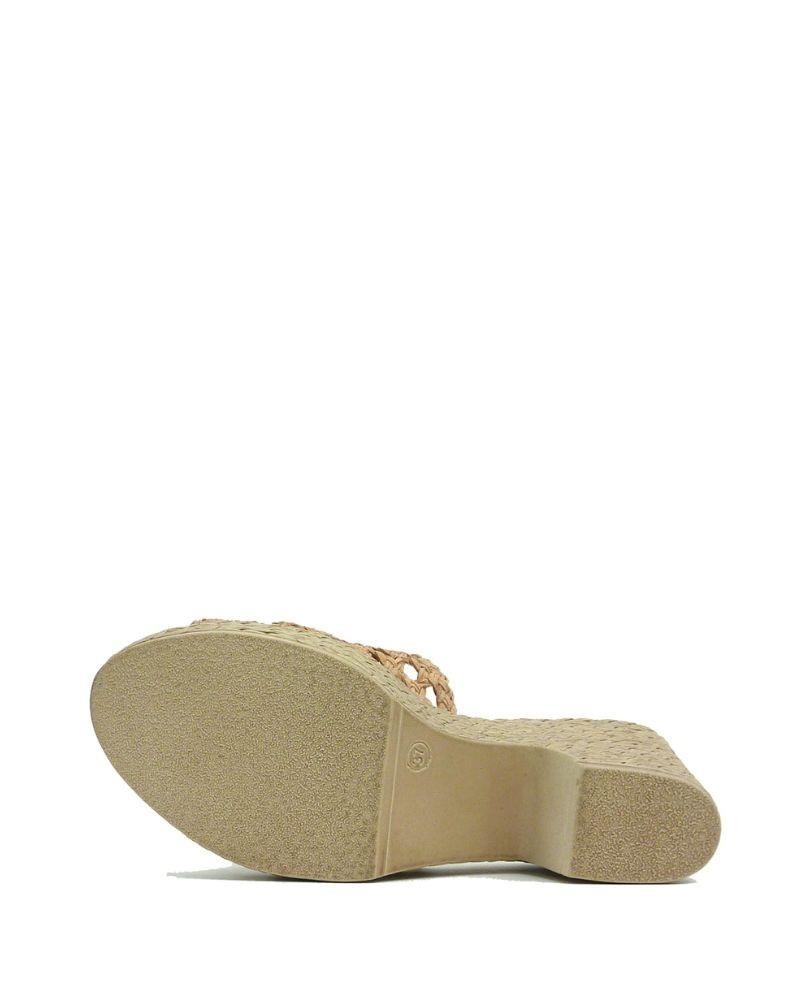 RKS sandalias tacón mujer beige