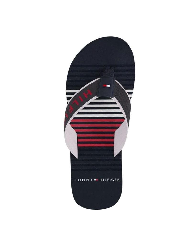 TOMMY HILFIGER FM0FM04305DW5 STRIPE Sandálias Dedos Chinelos Homem Azul