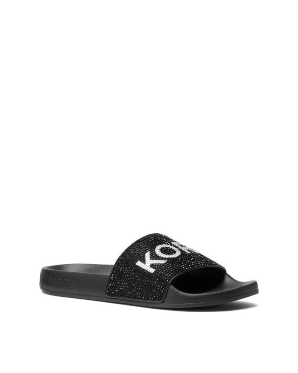 MICHAEL KORS 40S3GMFA1D GILMORE SLIDE Sandalias Abiertas Chancletas Mujer Negro