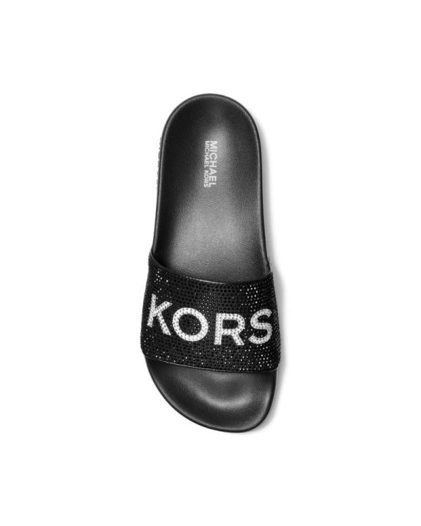 MICHAEL KORS 40S3GMFA1D GILMORE SLIDE Sandalias Abiertas Chancletas Mujer Negro