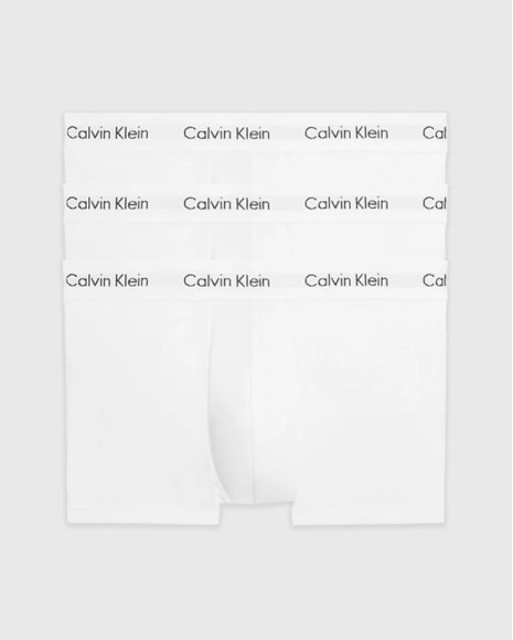 Cueca Boxer Hombre CALVIN KLEIN Branca 0000U2664G 3P LR TRUNK