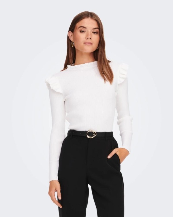 ONLY WEAR 15262455 SIA Jersey Manga larga Mujer Blanco