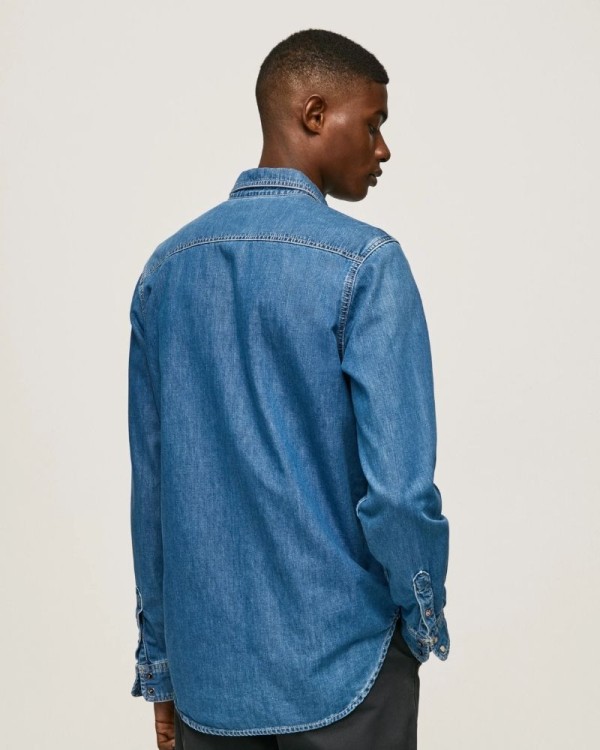 PEPE JEANS HAMMOND PM307509 Camisas Manga comprida Homem Azul