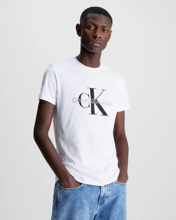 CALVIN KLEIN J30J320935YAF T-shirts Manga Curta Homem Branco