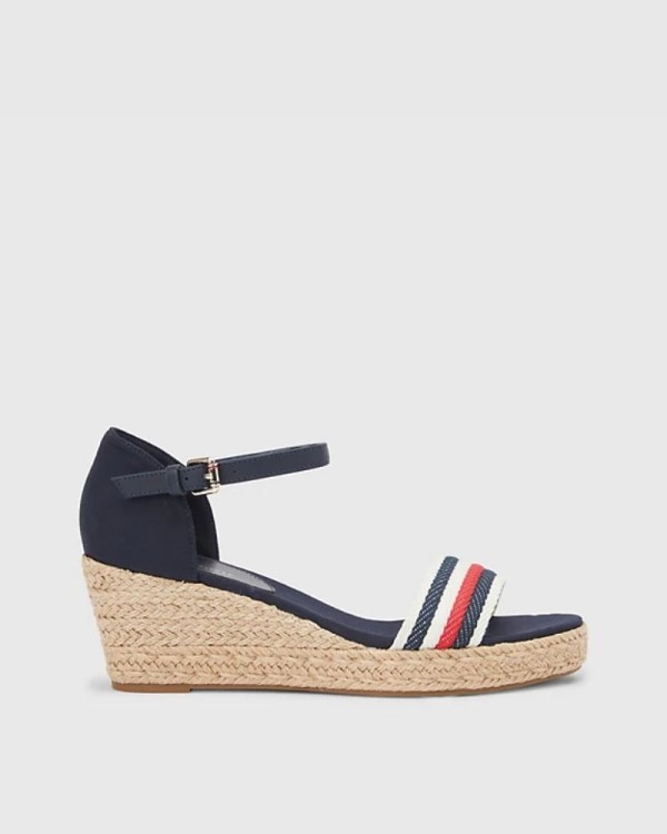TOMMY HILFIGER FW0FW07078DW6 Sandália Aberta Alpargata Mulher Azul