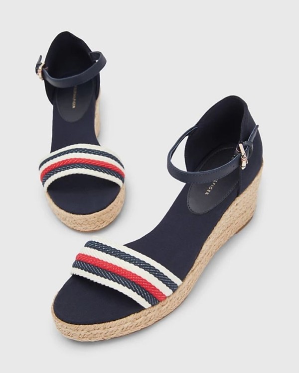 TOMMY HILFIGER FW0FW07078DW6 Sandalias Abiertas Alpargatas Mujer Azul