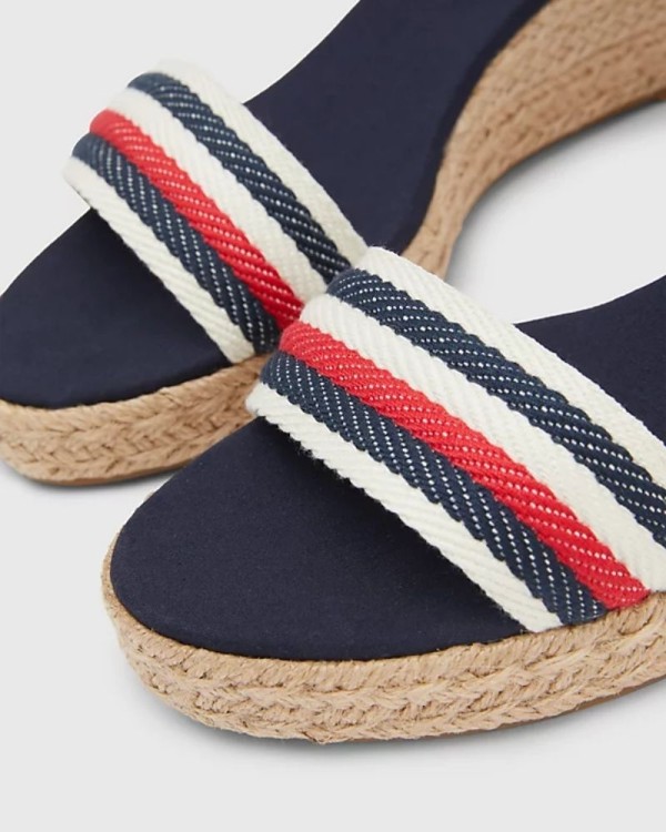 TOMMY HILFIGER FW0FW07078DW6 Sandalias Abiertas Alpargatas Mujer Azul