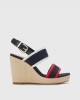 TOMMY HILFIGER FW0FW071800GY Sandalias Abiertas Alpargatas Mujer Azul