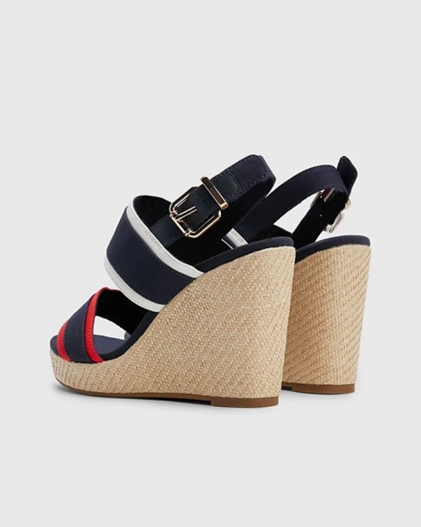 TOMMY HILFIGER FW0FW071800GY Sandalias Abiertas Alpargatas Mujer Azul