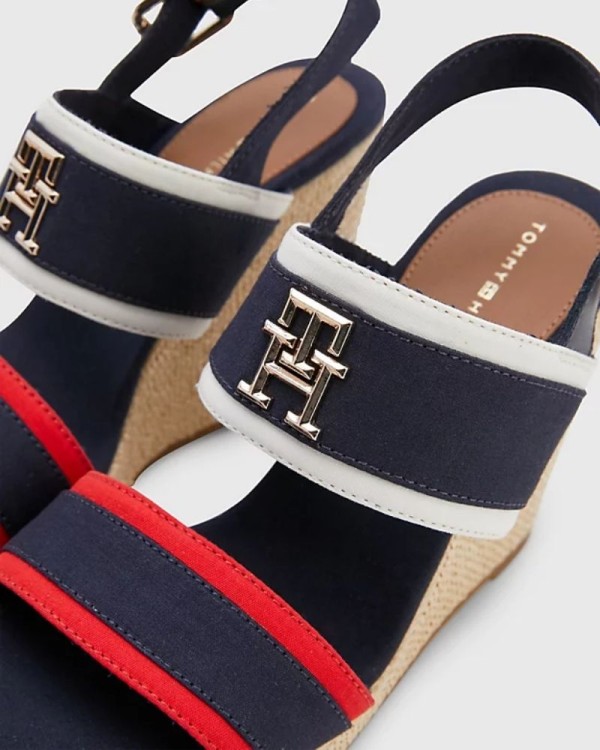 TOMMY HILFIGER FW0FW071800GY Sandalias Abiertas Alpargatas Mujer Azul