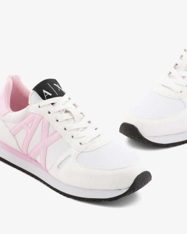 Sapatilhas brancas de mulher para vestir ARMANI EXCHANGE RIO S264 XDX031 XCC62