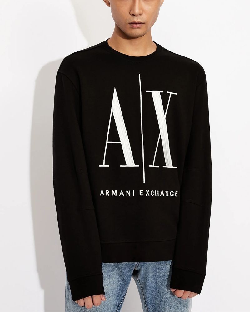 ARMANI EXCHANGE 8NZMPA ZJ1ZZ Sweatshirts Manga comprida Sem capuz Homem Preto