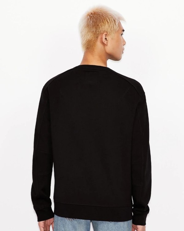 ARMANI EXCHANGE 8NZMPA ZJ1ZZ Sweatshirts Manga comprida Sem capuz Homem Preto