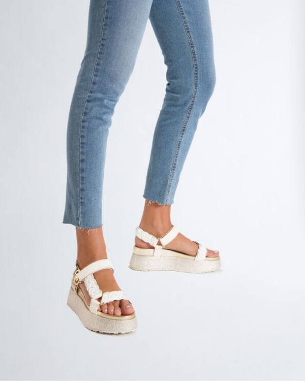 LIUJO SA3021EX014S3026 FRIDA 20  Sandalias Abertas Mulher Branco