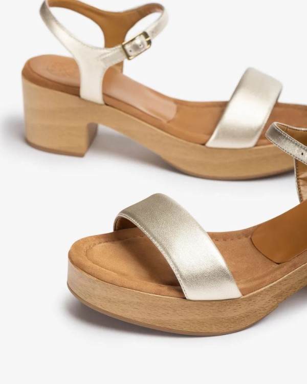 Unisa IRITA 23 LMT Sandalias Abiertas Mujer Oro