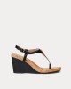 POLO RALPH LAUREN 802898612 JEANNIE SANDALS WEDGE Sandalias Abiertas Mujer Negro