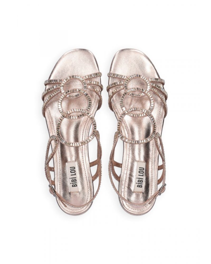 Sandalias Bibi Lou planas doradas