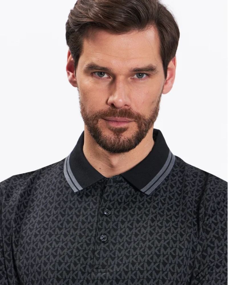 MICHAEL KORS CS250V85KS MK SIG GREENWICH POLO T-shirts Manga curta Polos Homem Preto