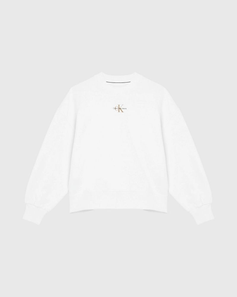 CALVIN KLEIN J20J220433YBI Sweatshirts Manga comprida Sem capuz Mulher Branco