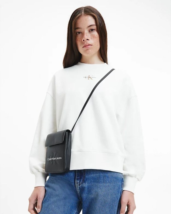 CALVIN KLEIN J20J220433YBI Sweatshirts Manga comprida Sem capuz Mulher Branco