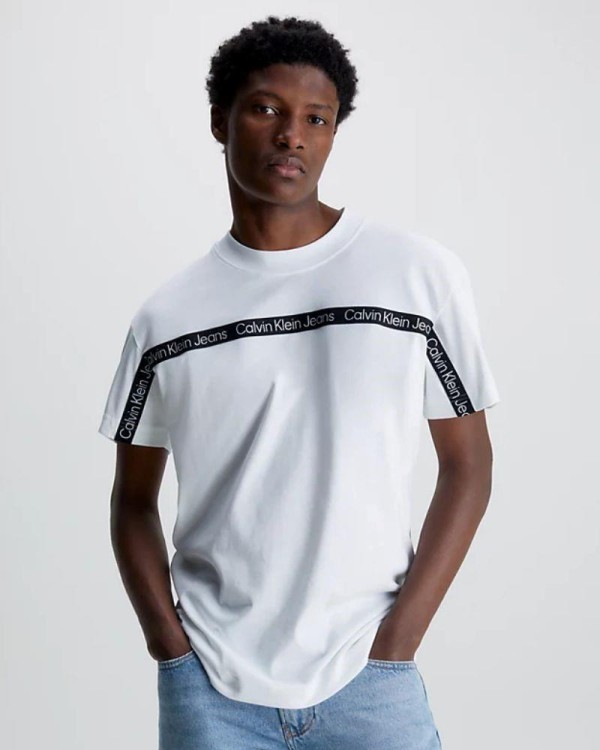 CALVIN KLEIN J30J323253YAF T-shirts Manga curta Homem Branco
