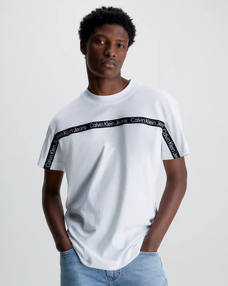 CALVIN KLEIN J30J323253YAF T-shirts Manga curta Homem Branco