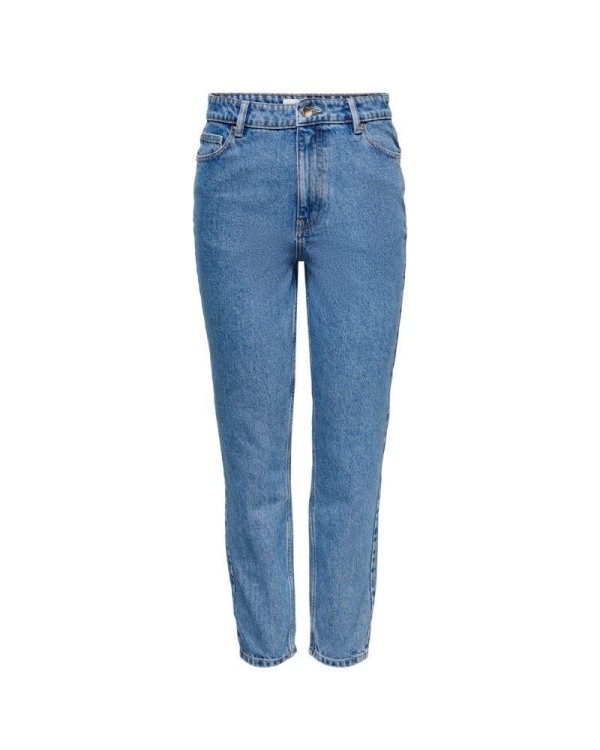 Calças Compridas ONLY Mulher Azul 15242370 JAGGER HIGH MOM ANKLE