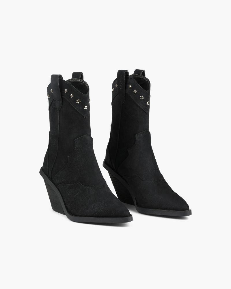 Mim WAKANA Botines Cowboy Mujer Negro