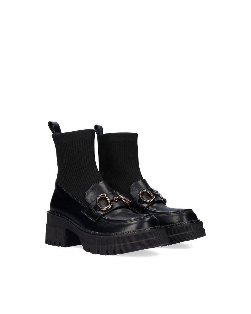  Zapatos Mocasines Mujer EXE Negro B079 H227