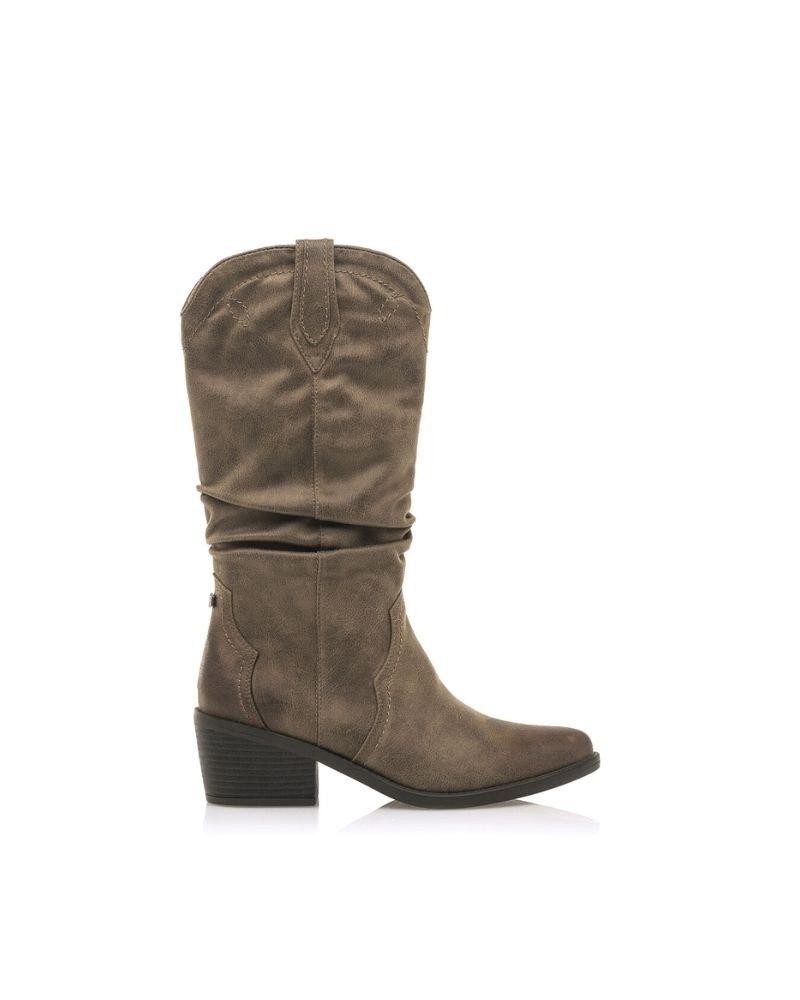 botas camperas mustang de mujer beige para combinar