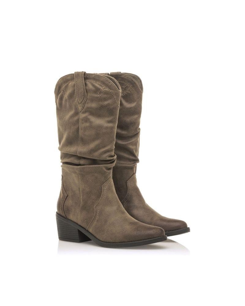  Botas Cowboy Mujer MUSTANG Beige 51971 COWBOY