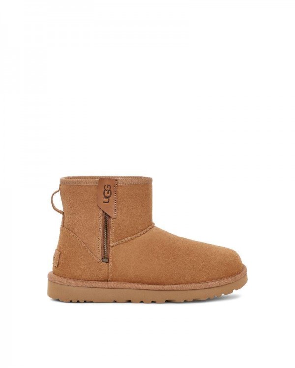 Botas australianas mujer UGG Mini Bailey Zip marrón