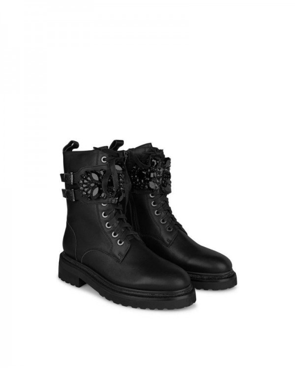 ALMA EN PENA I23649 Botas Militares Mujer Negro
