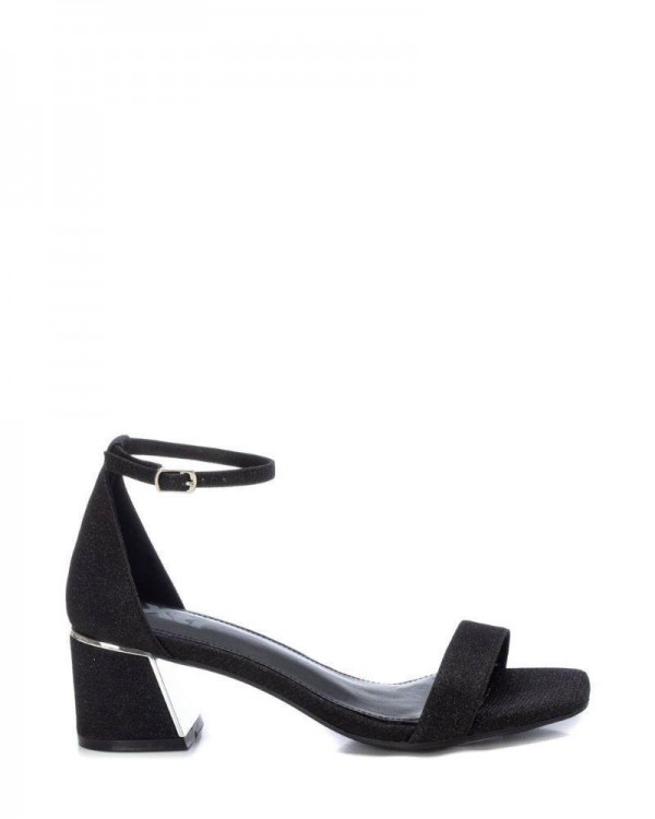 Sandalias negras de tacón Xti para mujer, modernas y versátiles
