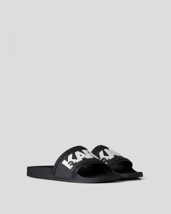 Karl Lagerfeld Sandalias Chancletas Hombre Negro KL70004 KONDO